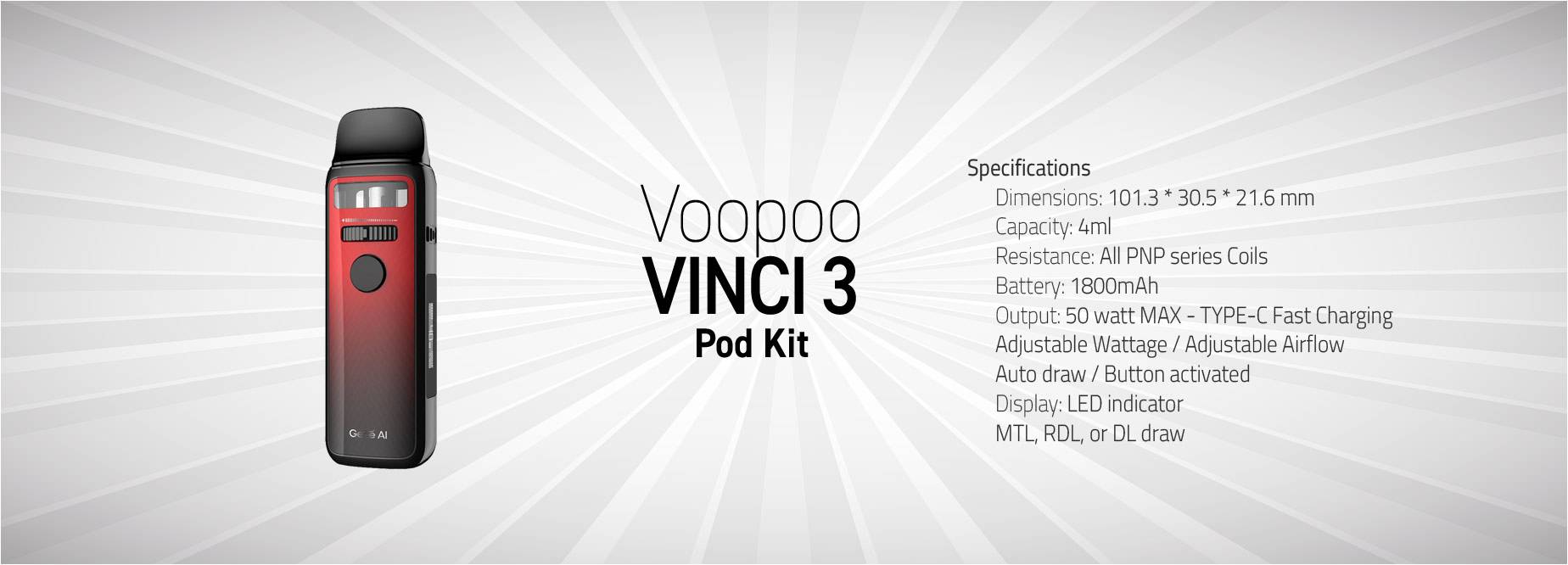 Voopoo Vinci 3 Pod Mod kit